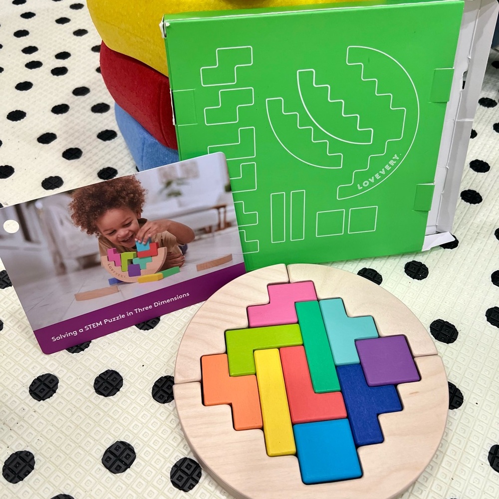 Lovevery Wooden Wobble puzzle in box